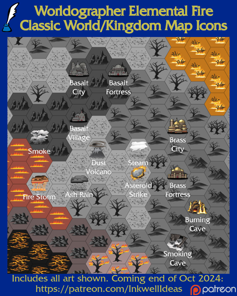 Worldographer 2024 Classic World/Kingdom Map PNG Icons