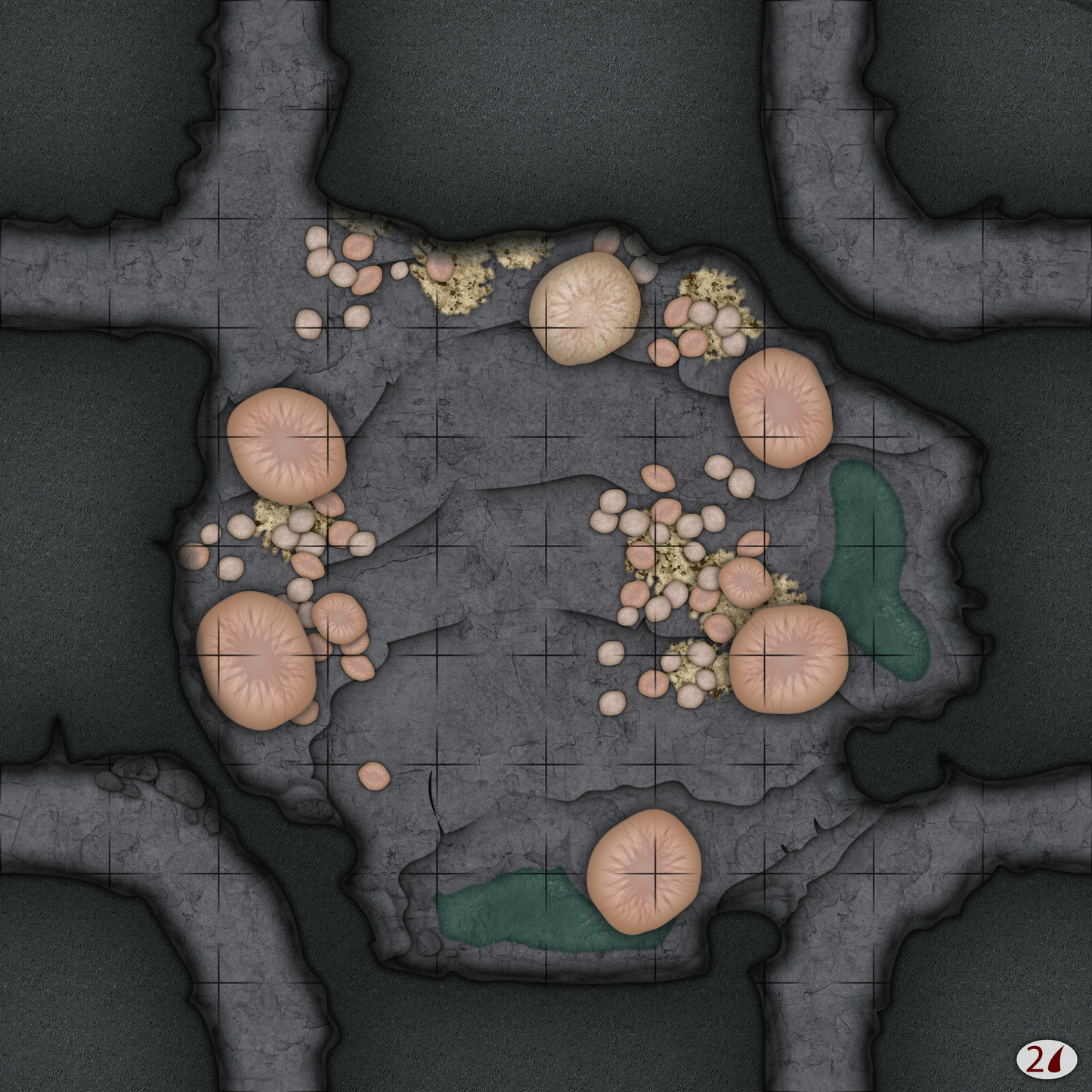 DungeonMorph Crypts, Lairs, & Sewers 10" Battlemat Tiles