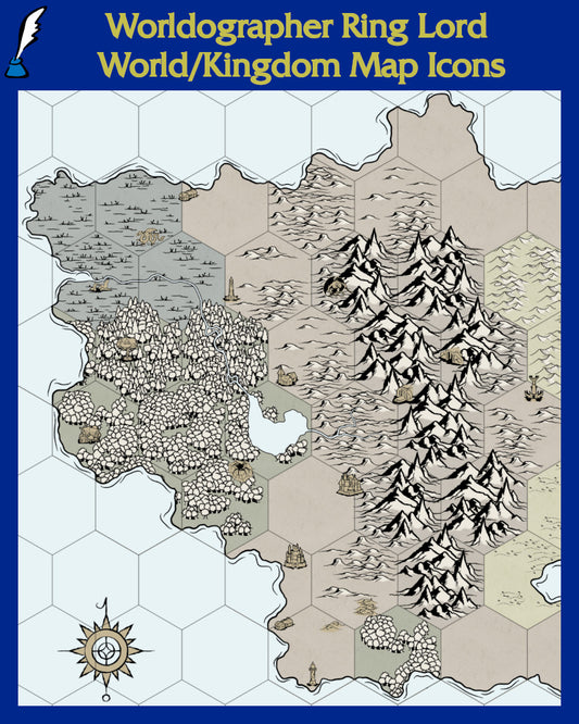 Worldographer Ring Lord World/Kingdom Map Icons