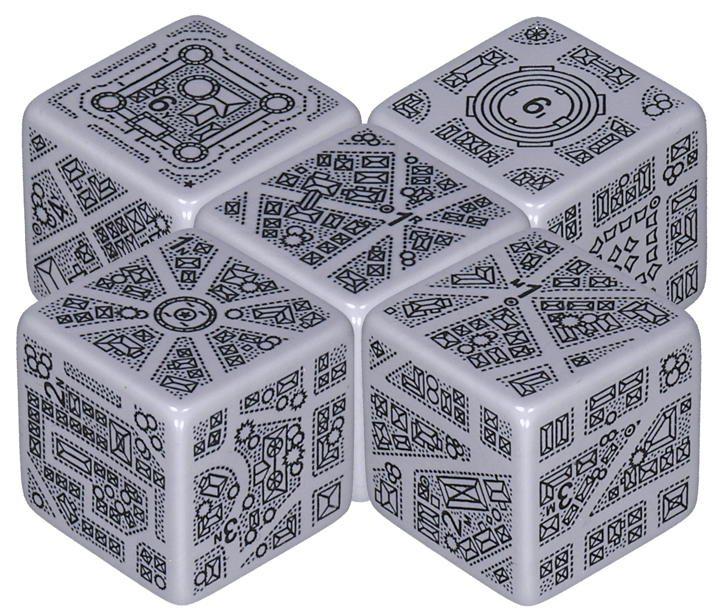 DungeonMorph Dice Cities Set (5 Dice)