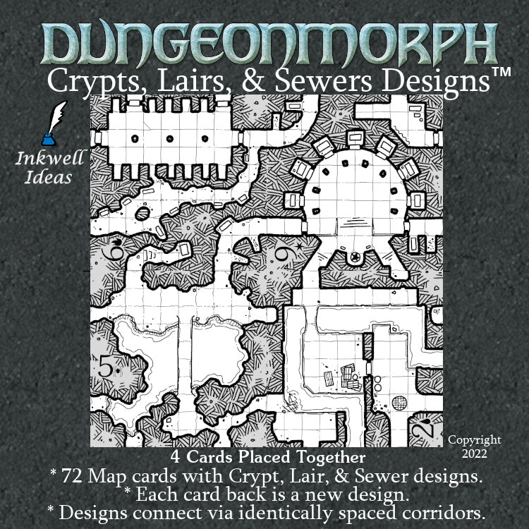 DungeonMorph Crypts, Lairs, & Sewers 2.5" Cards