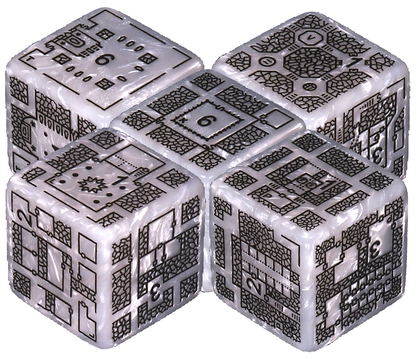 DungeonMorph Dice Explorer Set (5 Dice)