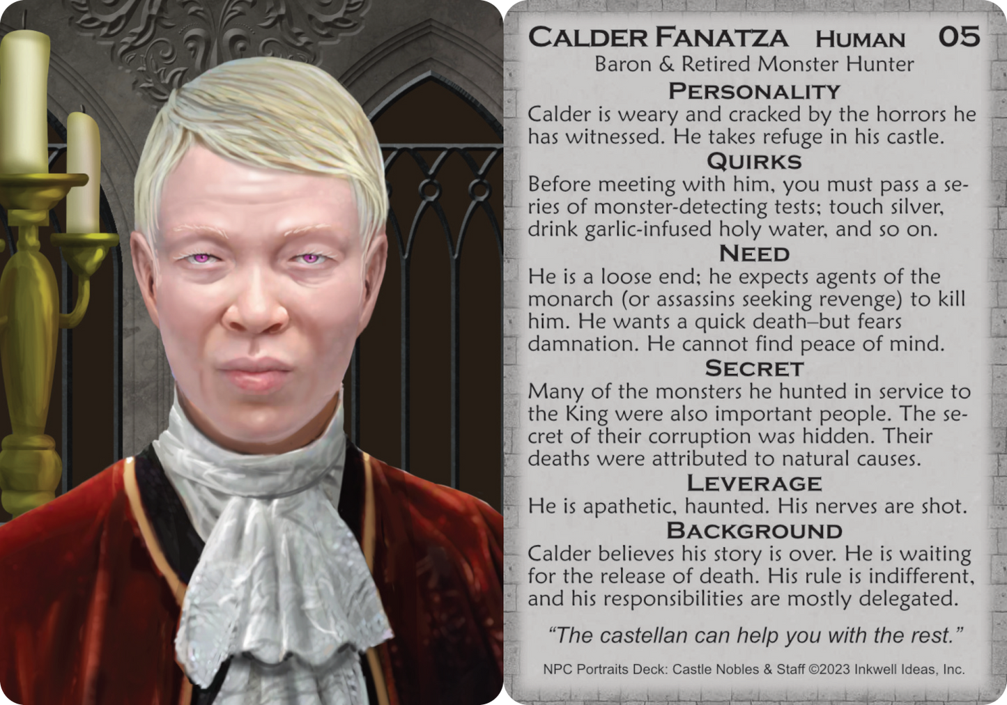 NPC Portraits Deck: Castle Nobles & Staff
