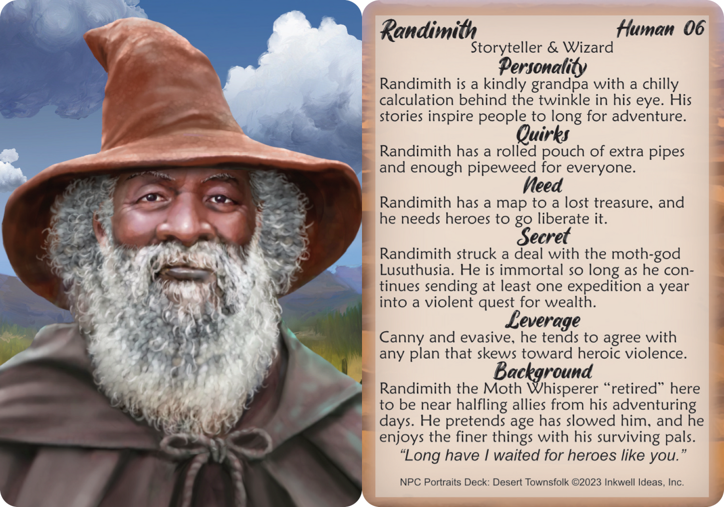NPC Portraits Deck: Desert Townsfolk