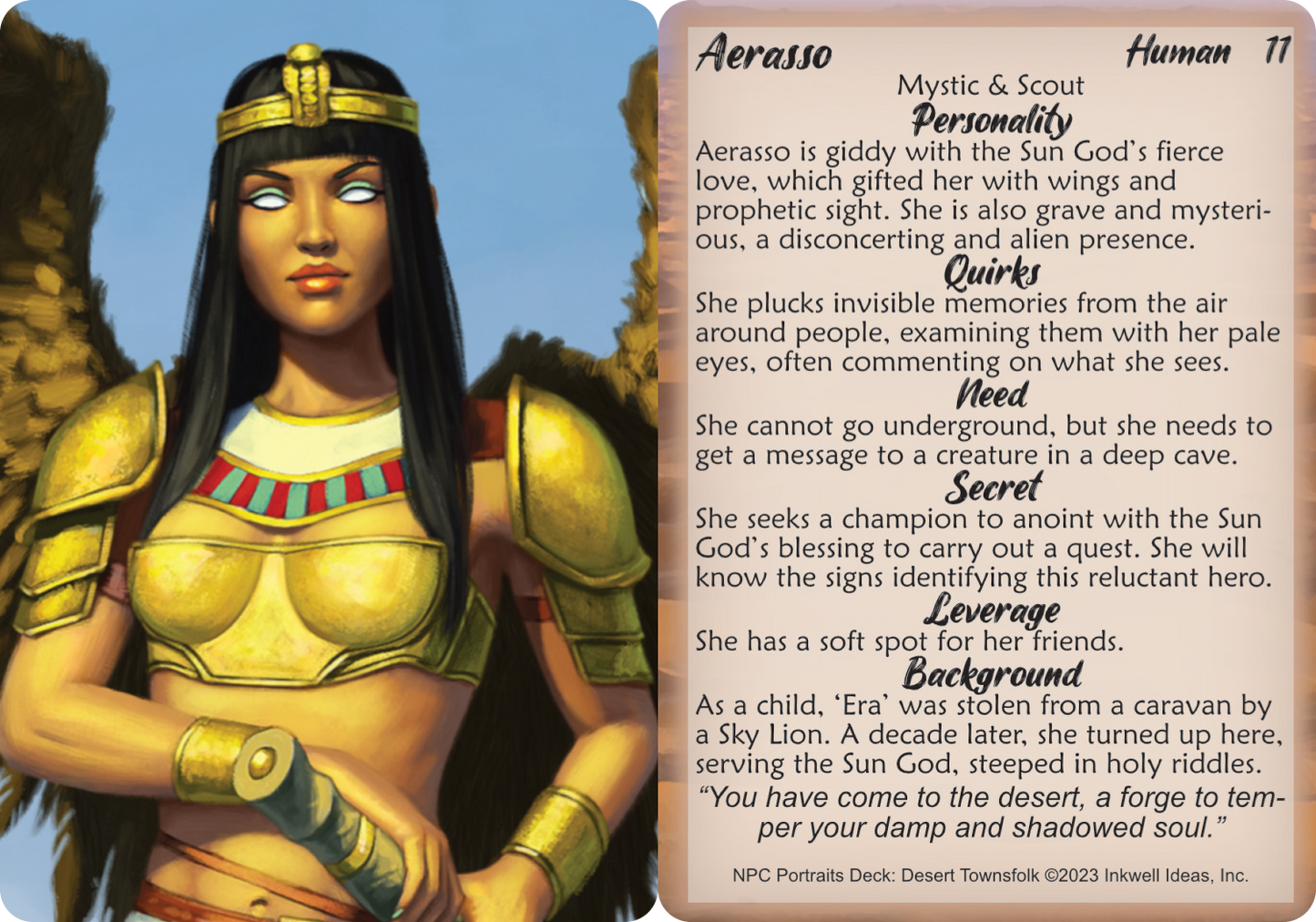 NPC Portraits Deck: Desert Townsfolk