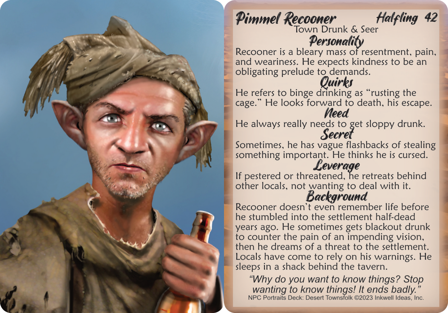 NPC Portraits Deck: Desert Townsfolk