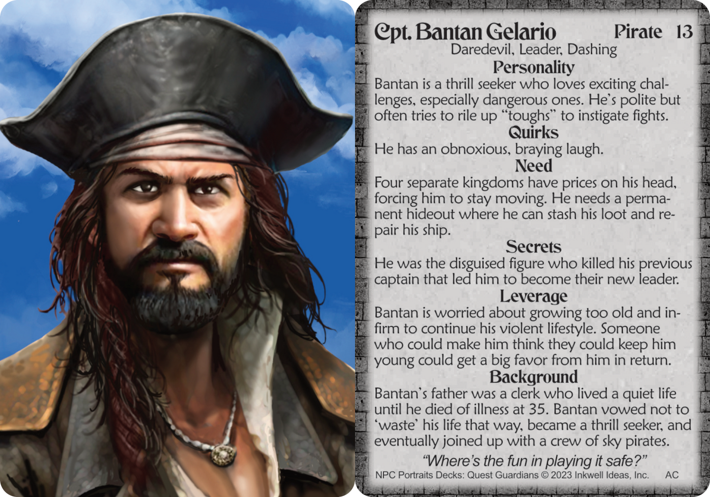 NPC Portraits Deck: Quest Guardians