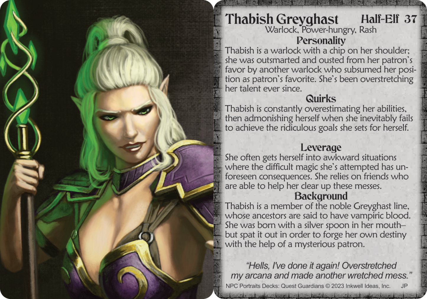 NPC Portraits Deck: Quest Guardians