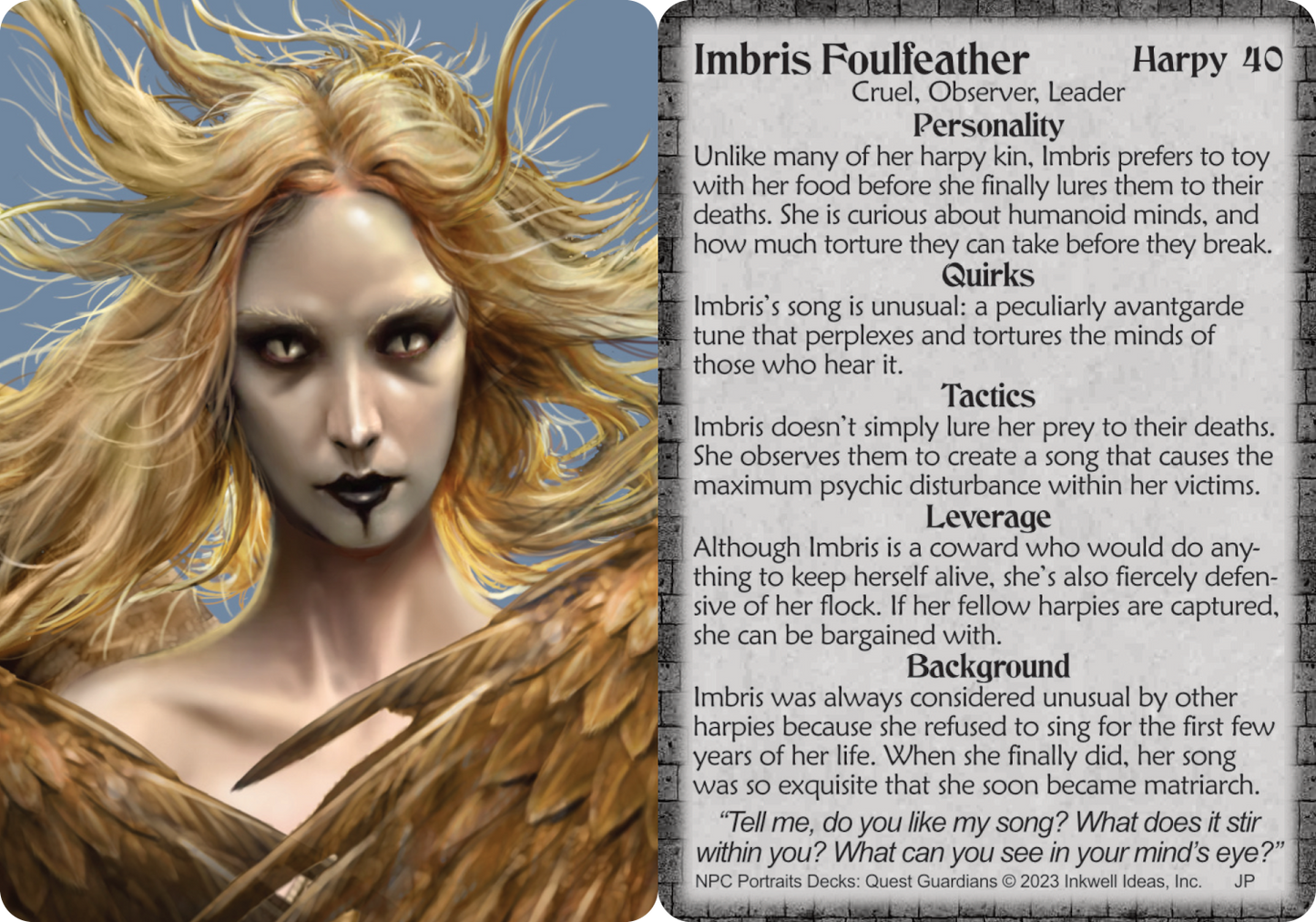 NPC Portraits Deck: Quest Guardians