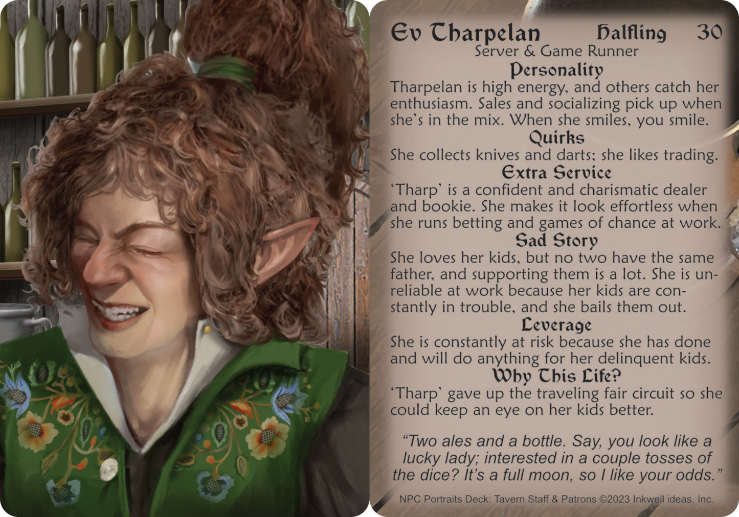NPC Portraits Deck: Tavern Staff & Patrons