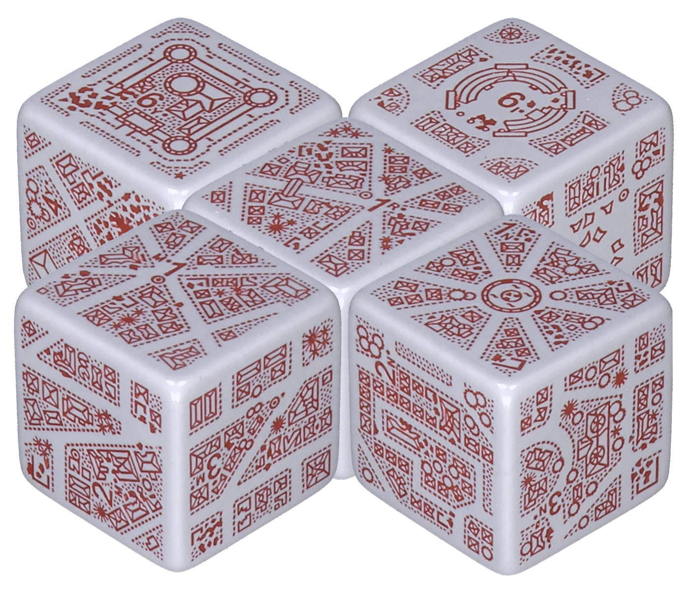 DungeonMorph Dice Ruined Cities Set (5 Dice)