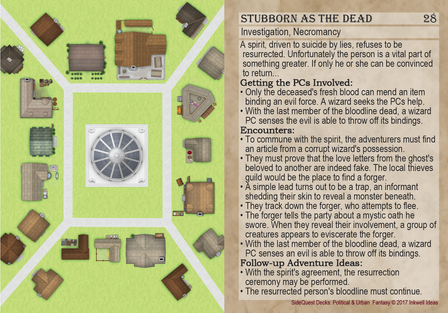 Sidequest Decks: Political and Urban Fantasy