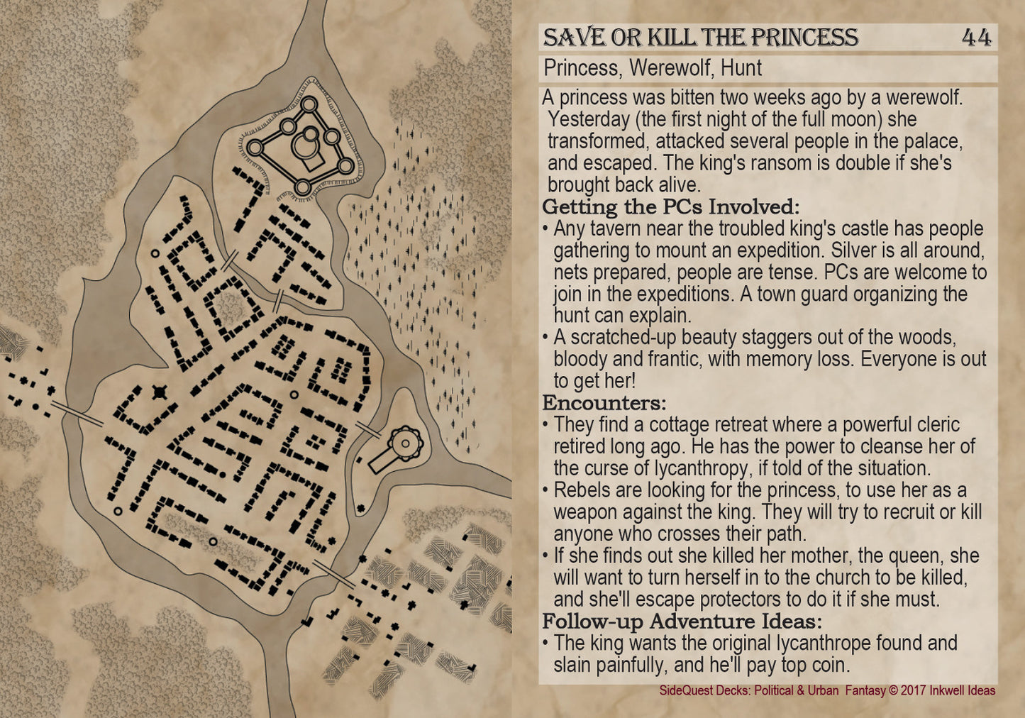 Sidequest Decks: Political and Urban Fantasy