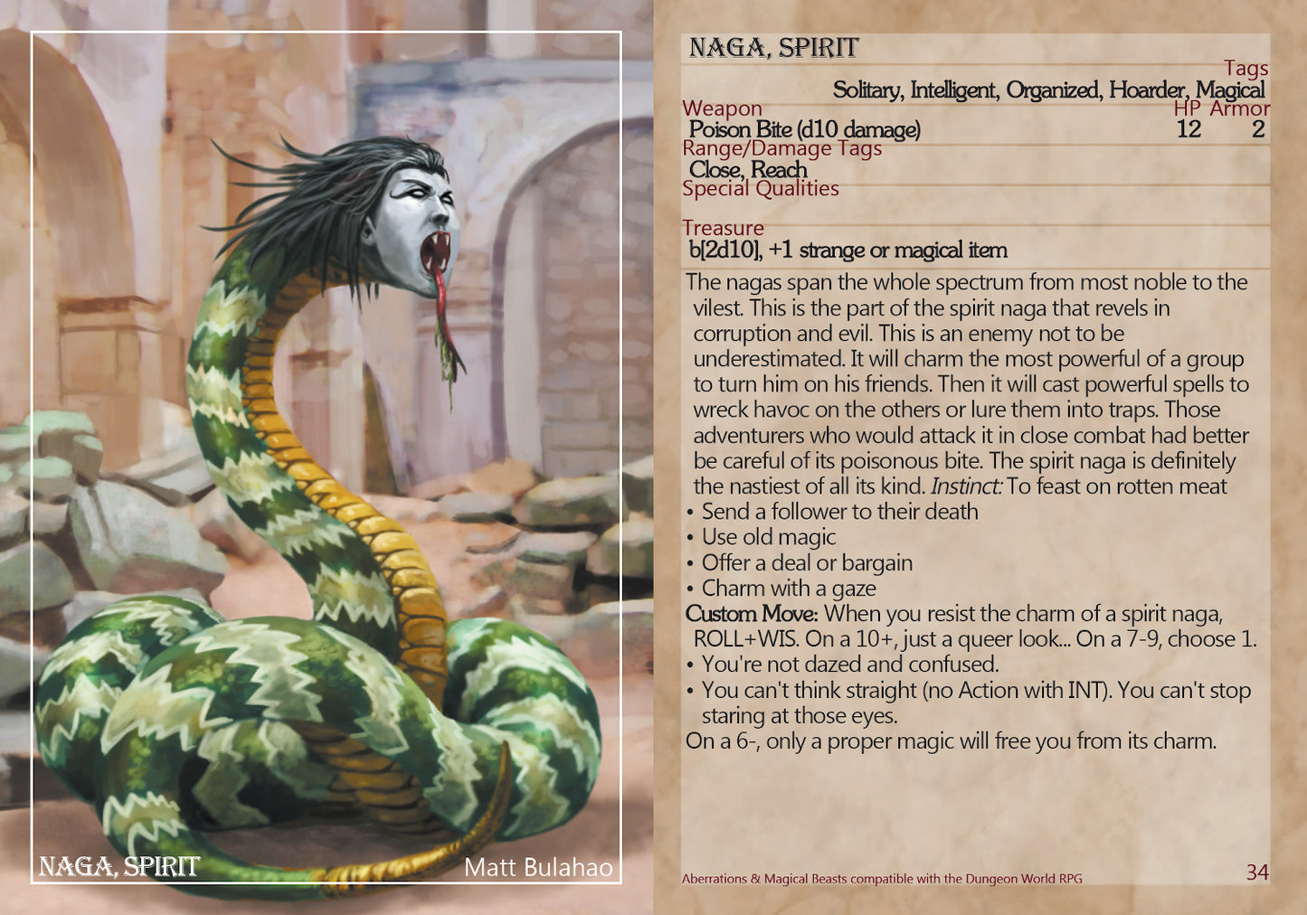 Dungeon World Creature Decks: Aberrations & Magical Beasts