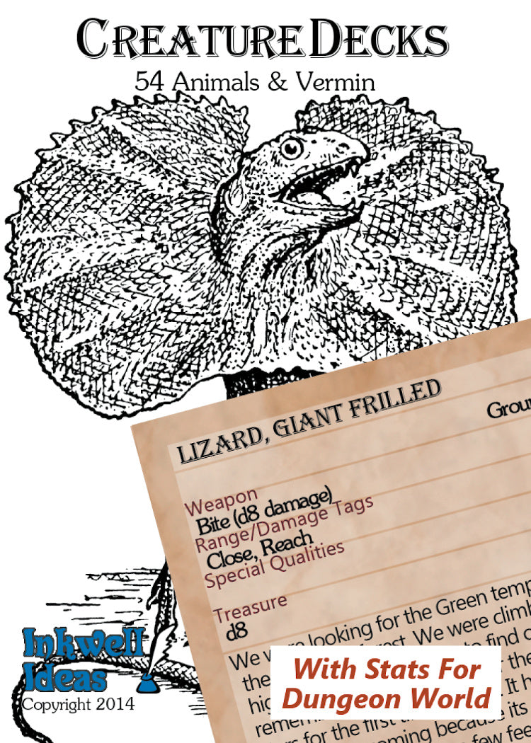 Dungeon World Creature Decks: Animals