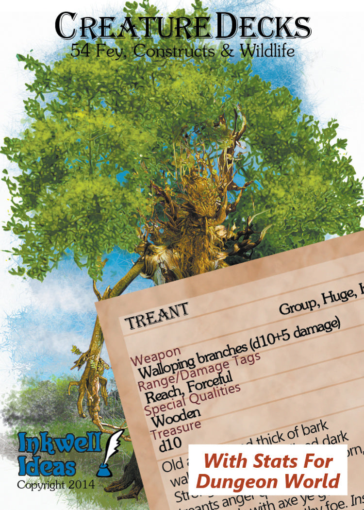 Dungeon World Creature Decks: Fey Constructs & Wildlife