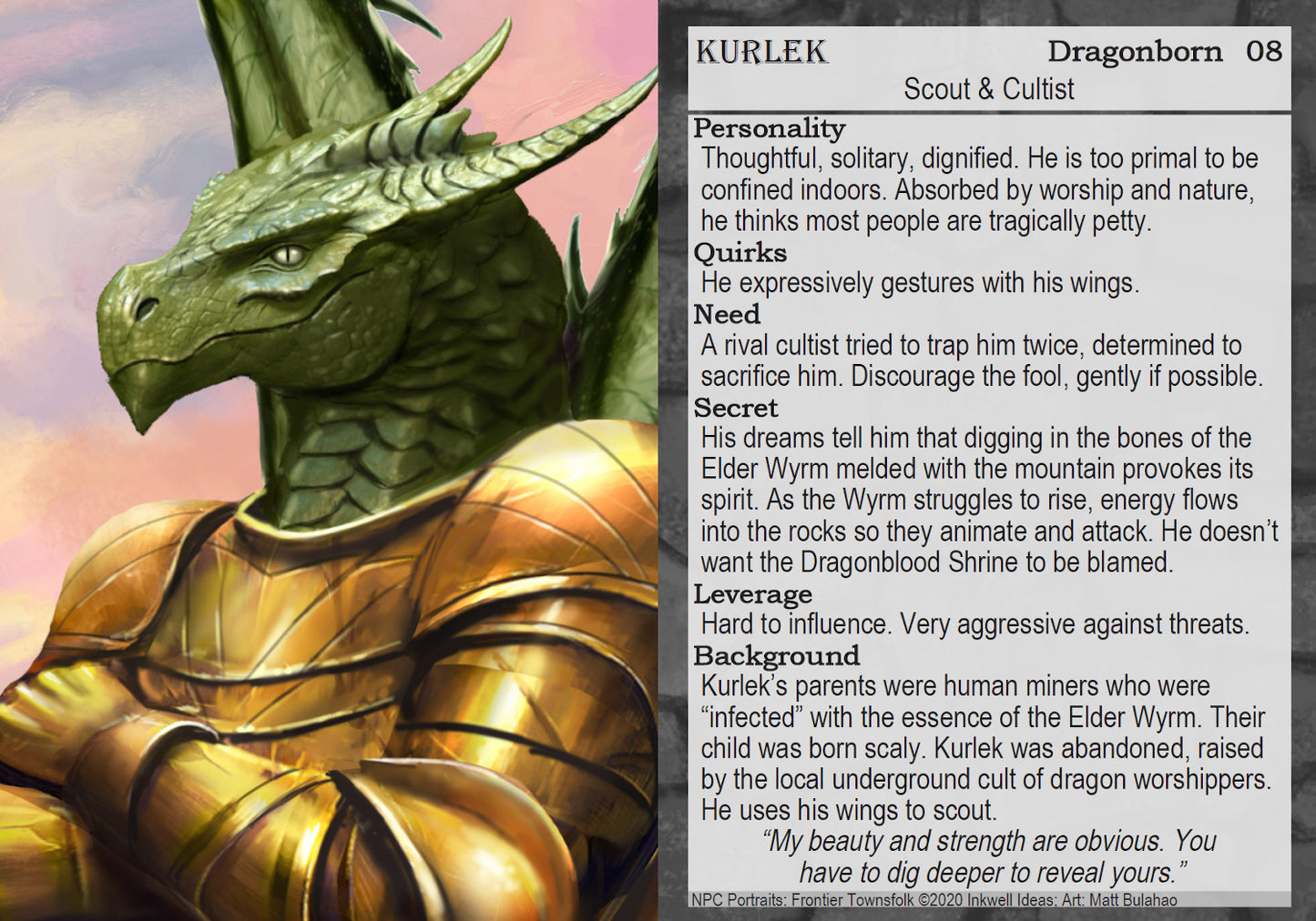NPC Portraits Deck: Frontier Townsfolk