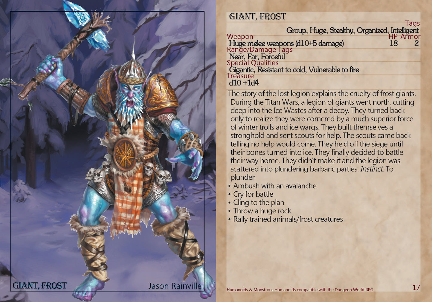 Dungeon World Creature Decks: Humanoids & Monstrous Humanoids