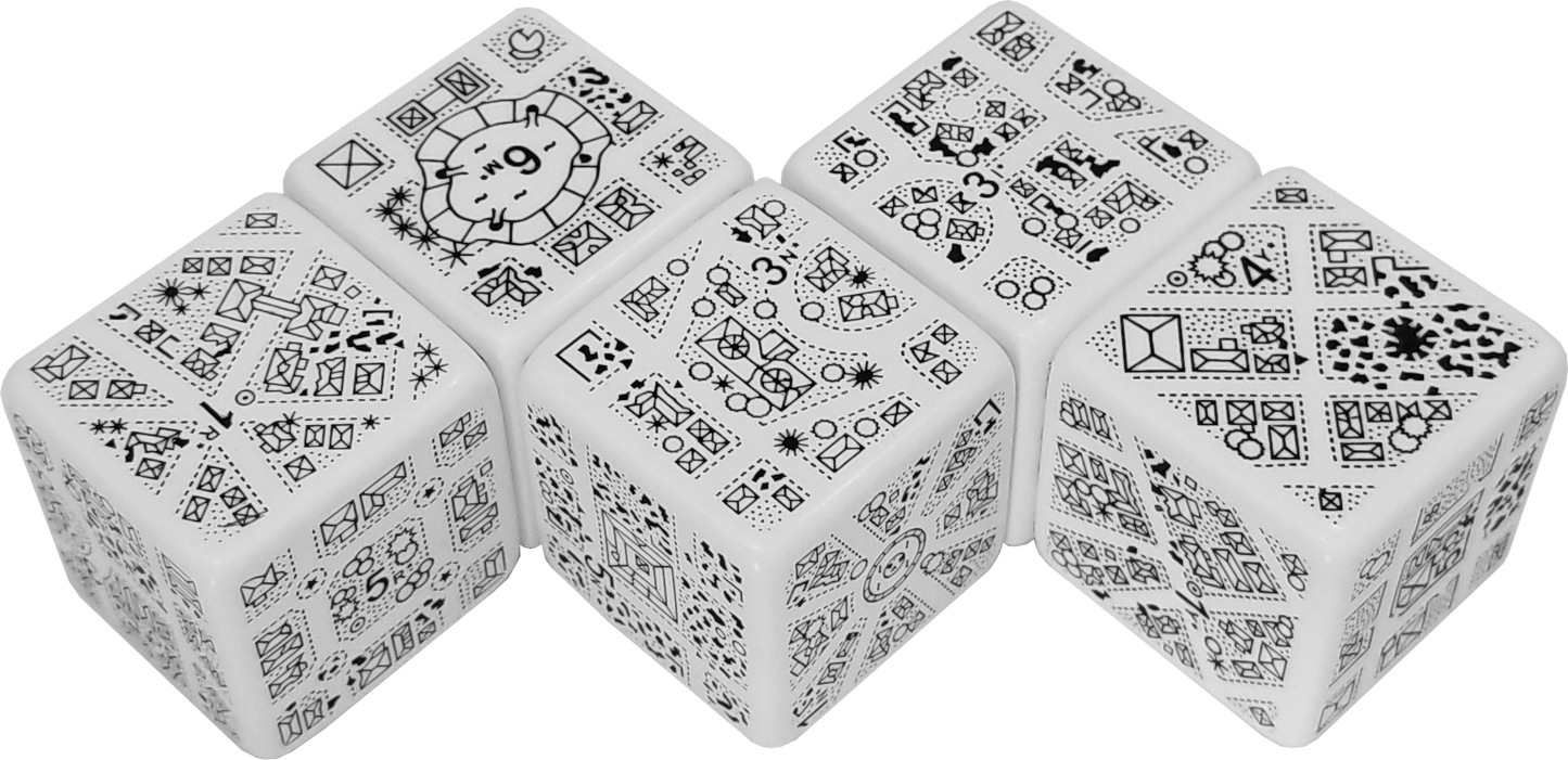 DungeonMorph Dice Ruined Cities Set (5 Dice)