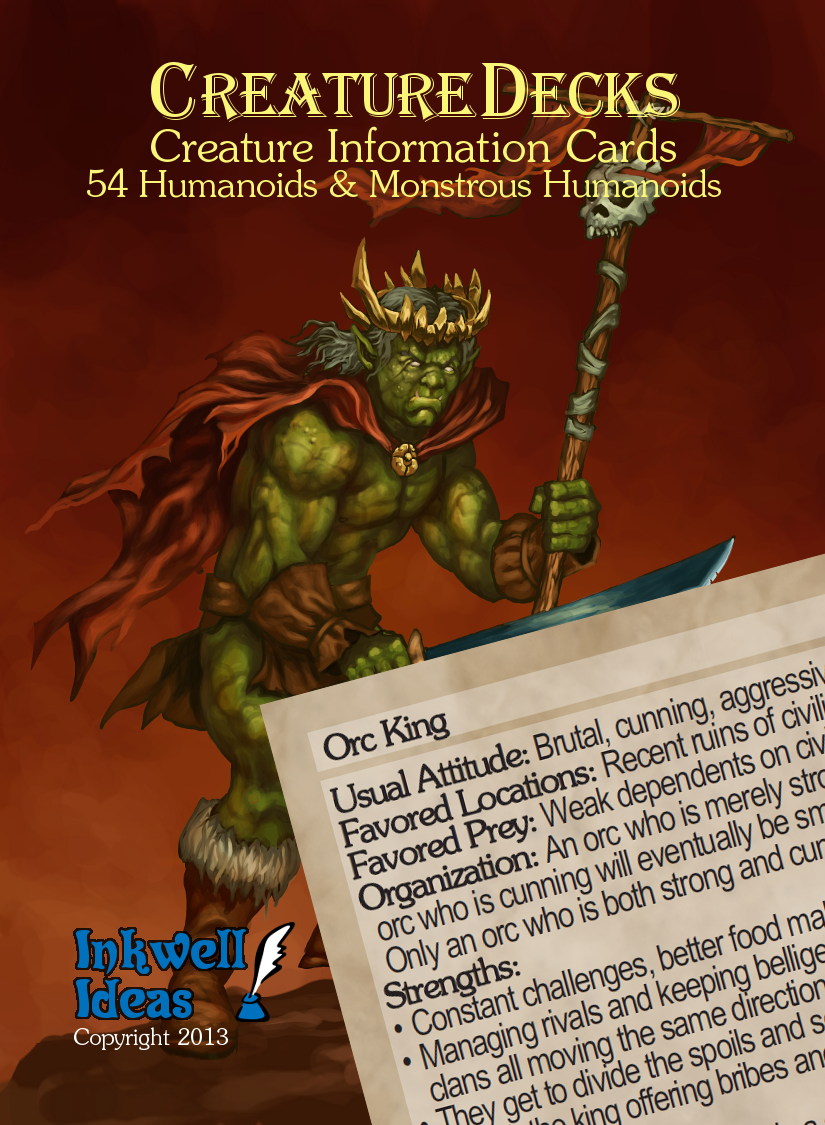 Creature Decks: Humanoids & Monstrous Humanoids (Ecologies/System Neutral)