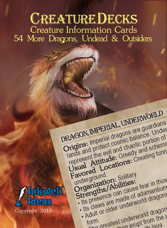 Creature Decks: More Dragons, Undead & Outsiders (Ecologies/System Neutral)