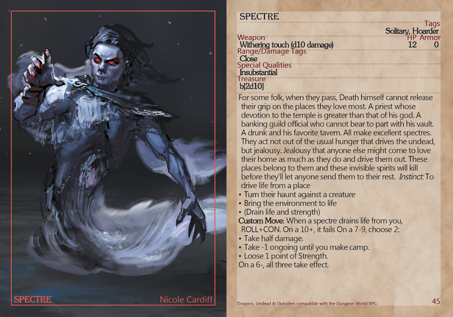 Dungeon World Creature Decks: Dragons, Undead & Outsiders