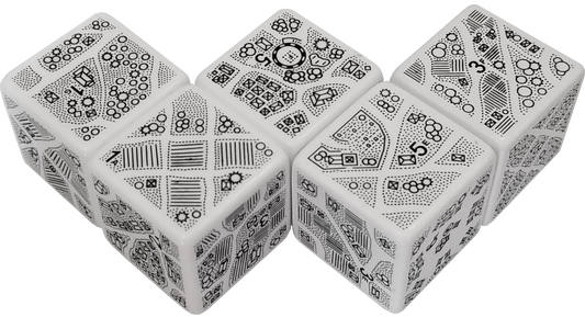 DungeonMorph Dice Villages Set (5 Dice)