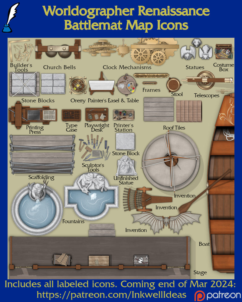 Worldographer 2024 Battlemat PNG Map Icons