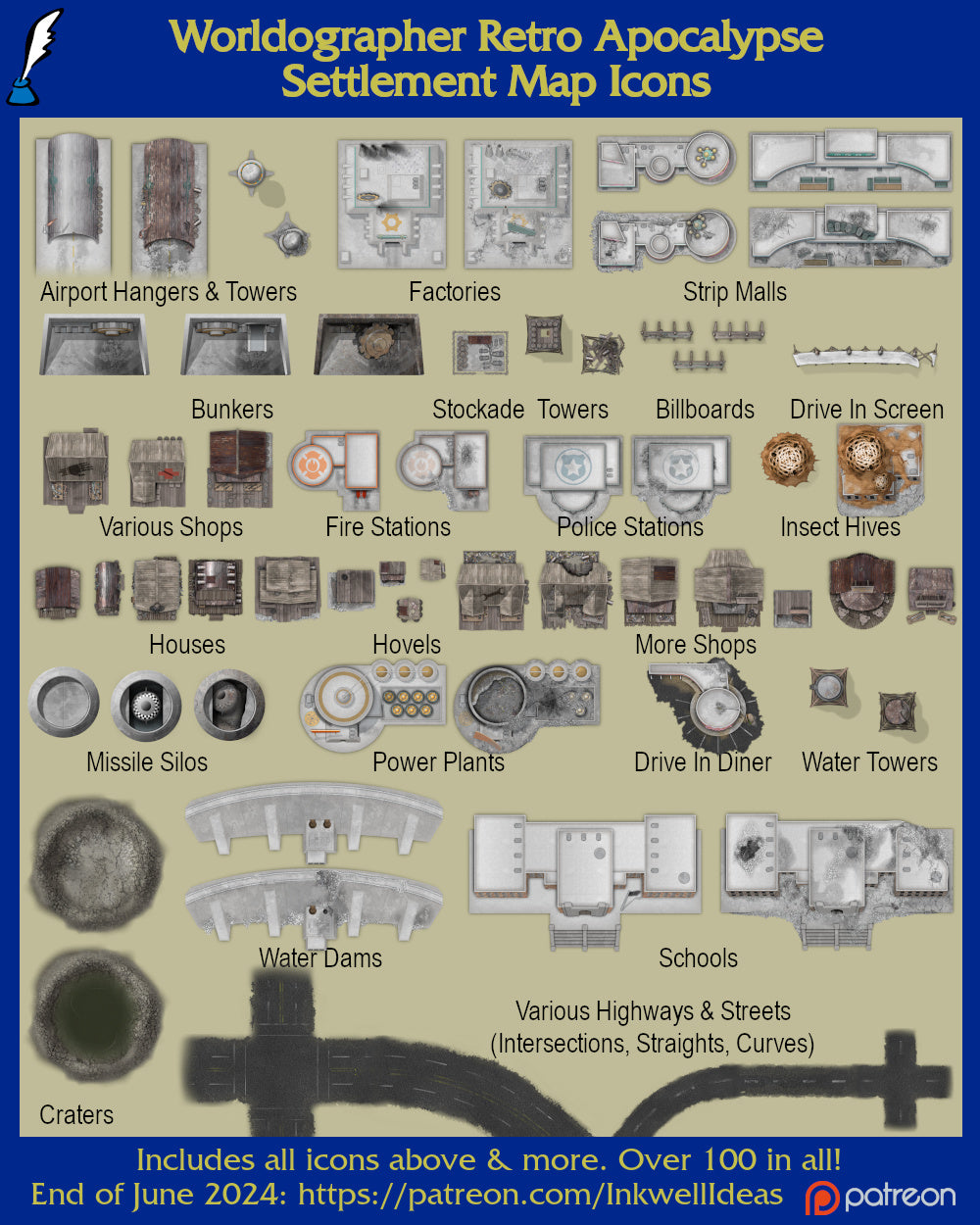 Worldographer 2024 Settlement PNG Map Icons