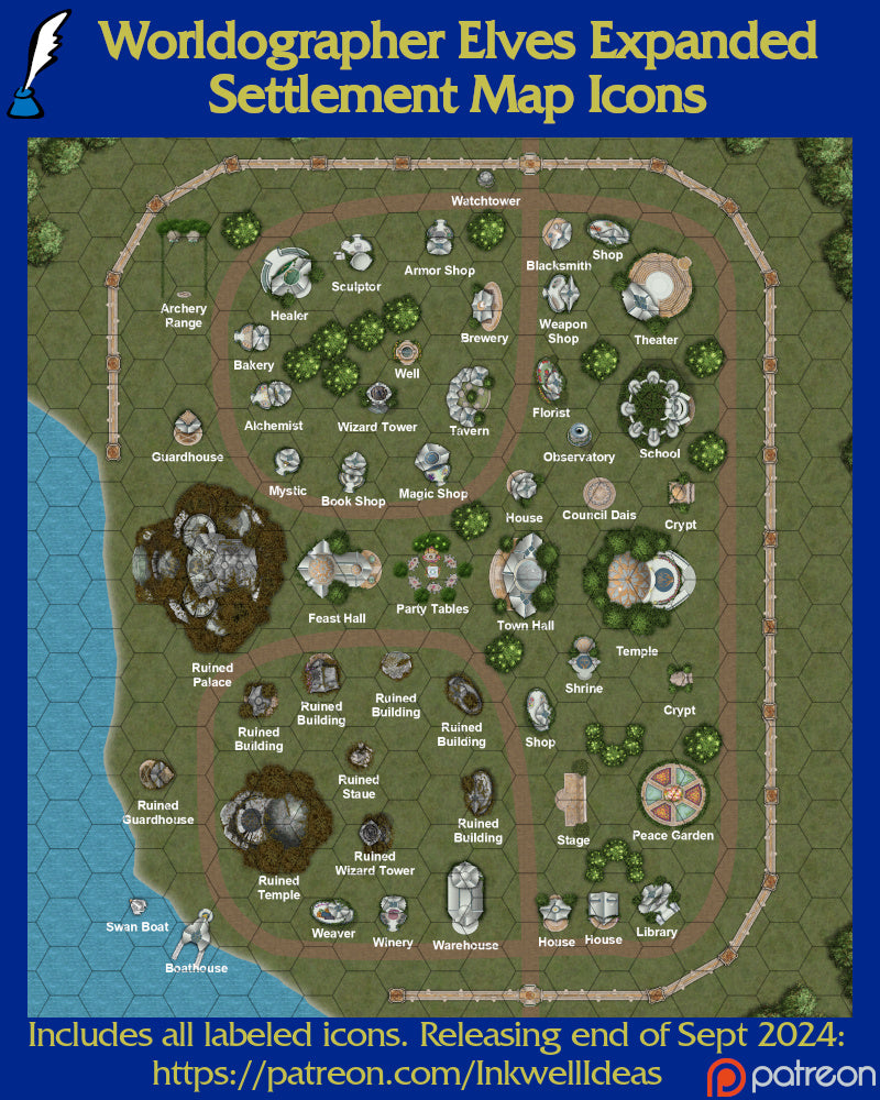 Worldographer 2024 Settlement PNG Map Icons