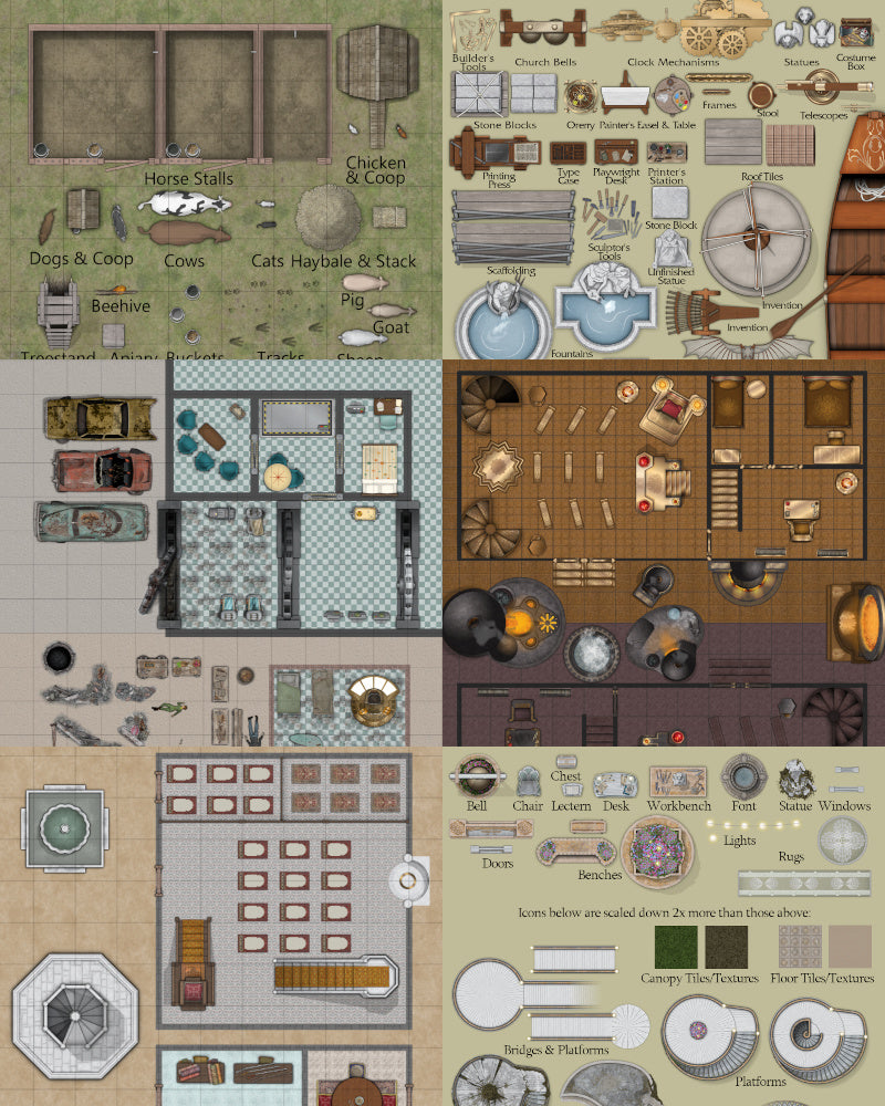Worldographer 2024 Battlemat PNG Map Icons