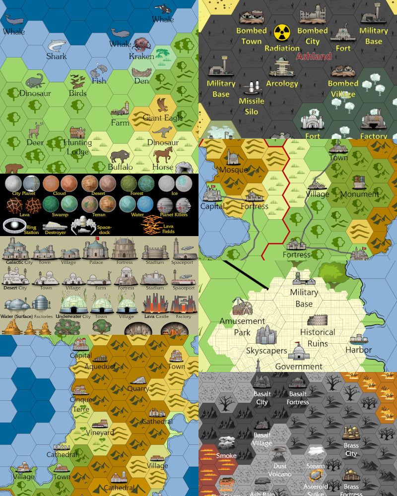 Worldographer 2024 Classic World/Kingdom Map PNG Icons