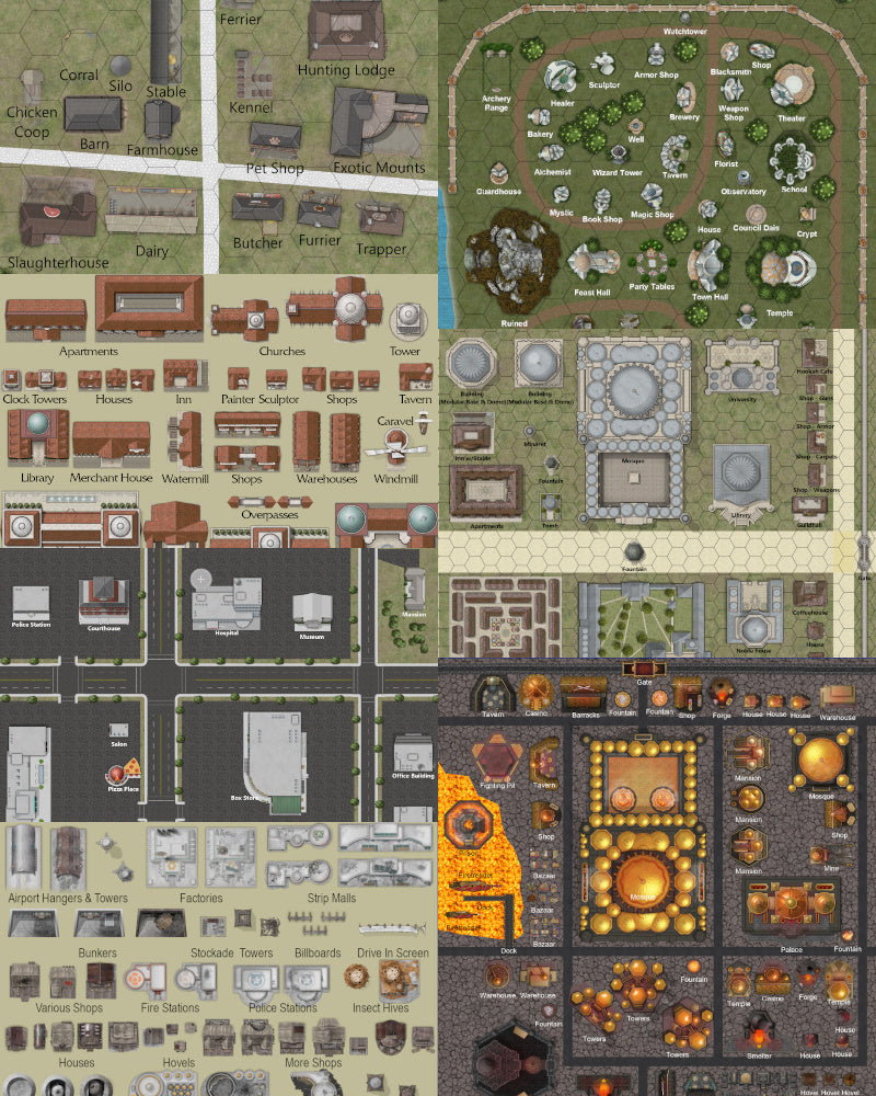 Worldographer 2024 Settlement PNG Map Icons