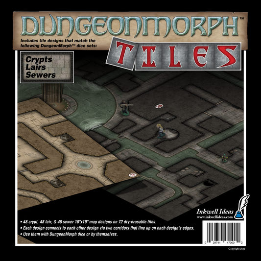DungeonMorph Crypts, Lairs, & Sewers 10" Battlemat Tiles