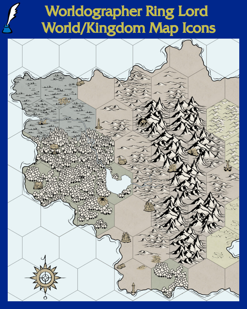 Worldographer Ring Lord World/Kingdom Map Icons