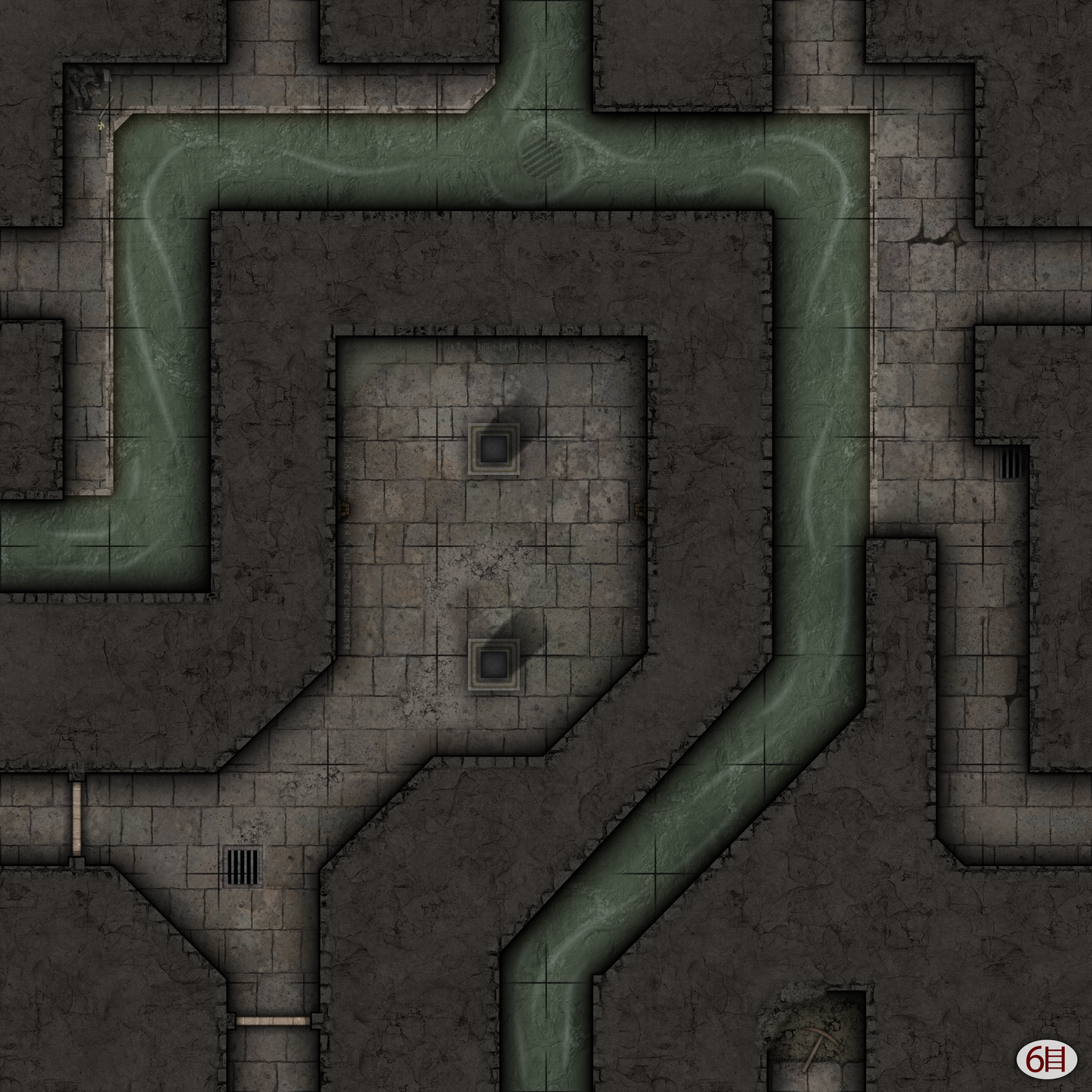 DungeonMorph Crypts, Lairs, & Sewers 10" Battlemat Tiles