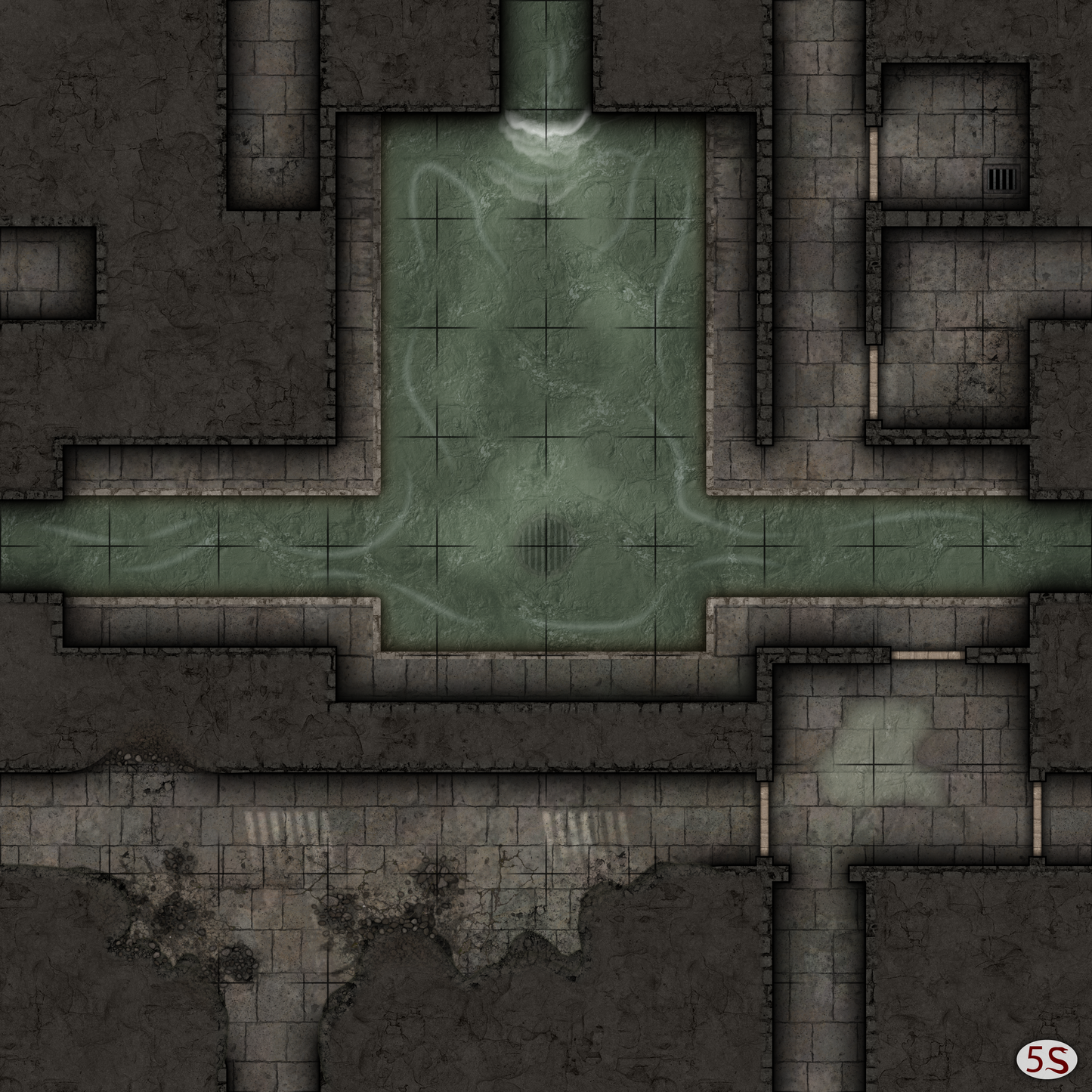 DungeonMorph Crypts, Lairs, & Sewers 10" Battlemat Tiles