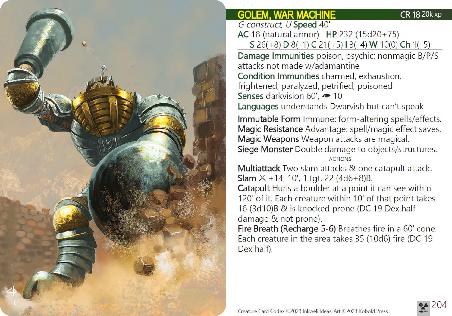 Creature Card Codex – Inkwell Ideas