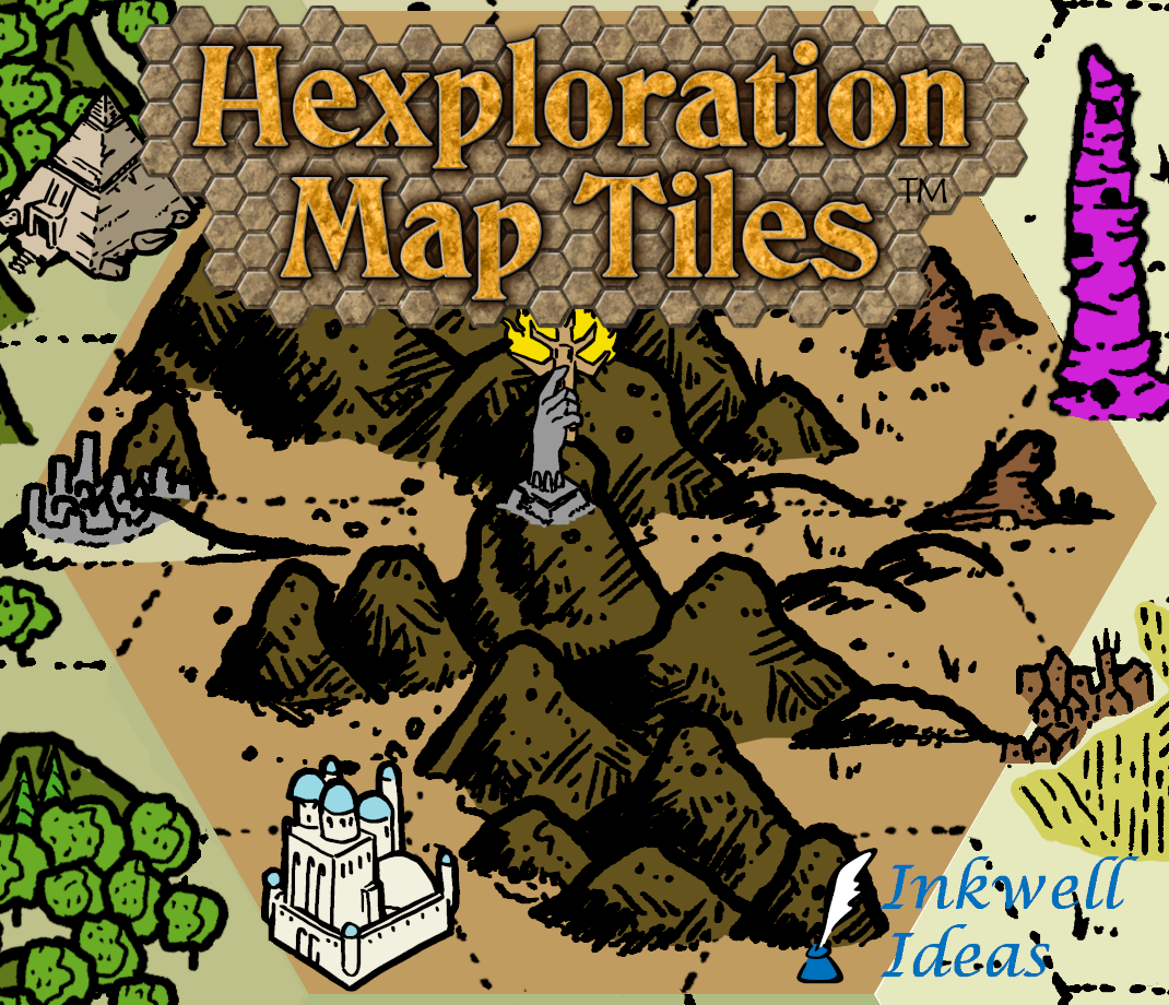 Hexploration Kit: Map Tiles & Inspiration Decks – Inkwell Ideas