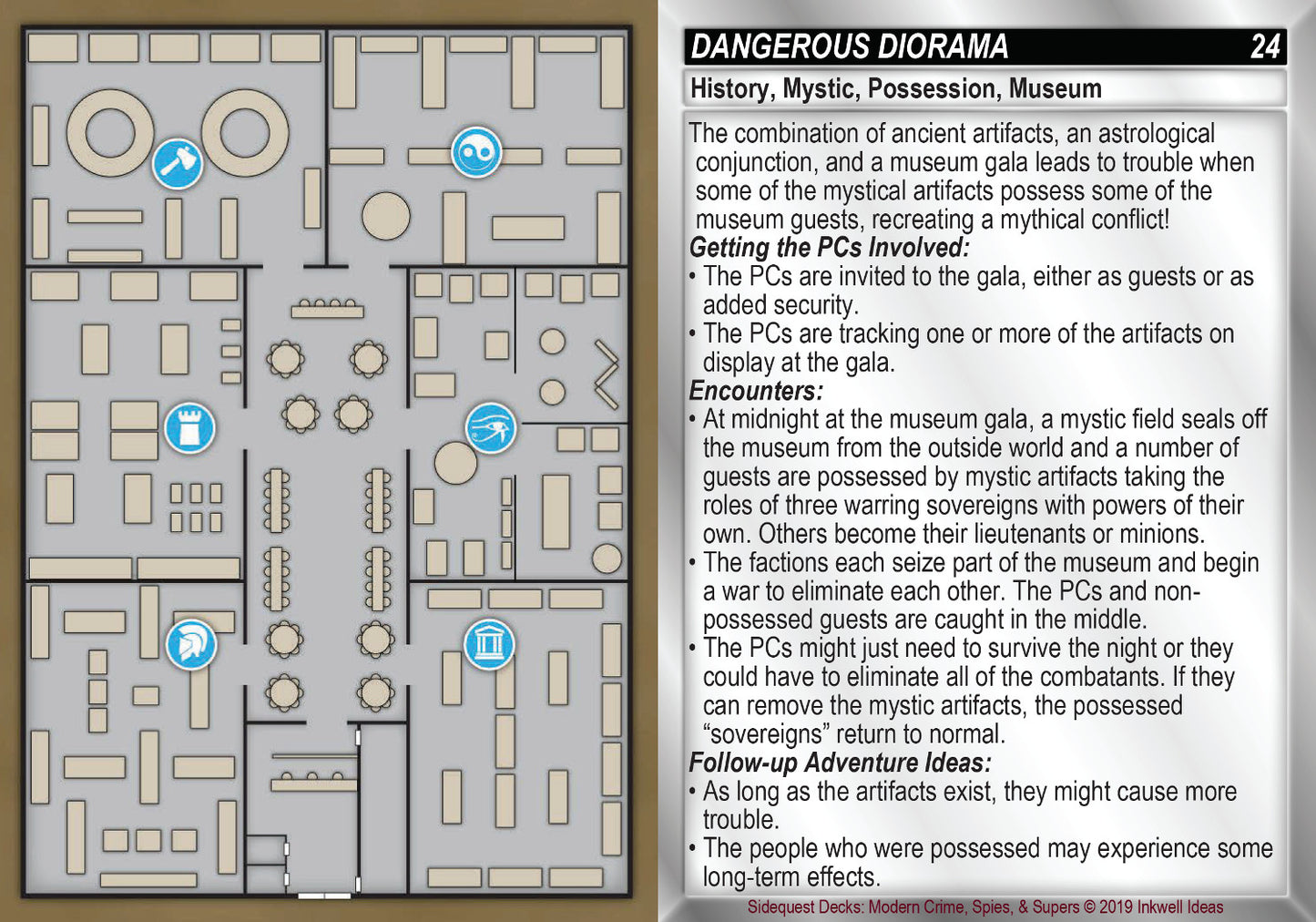 Sidequest Decks: Modern Crime, Spies, & Supers