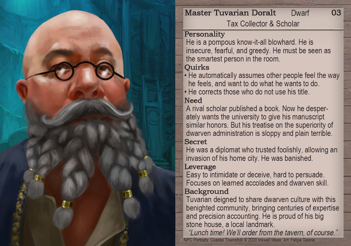 NPC Portraits Deck: Coastal Townsfolk