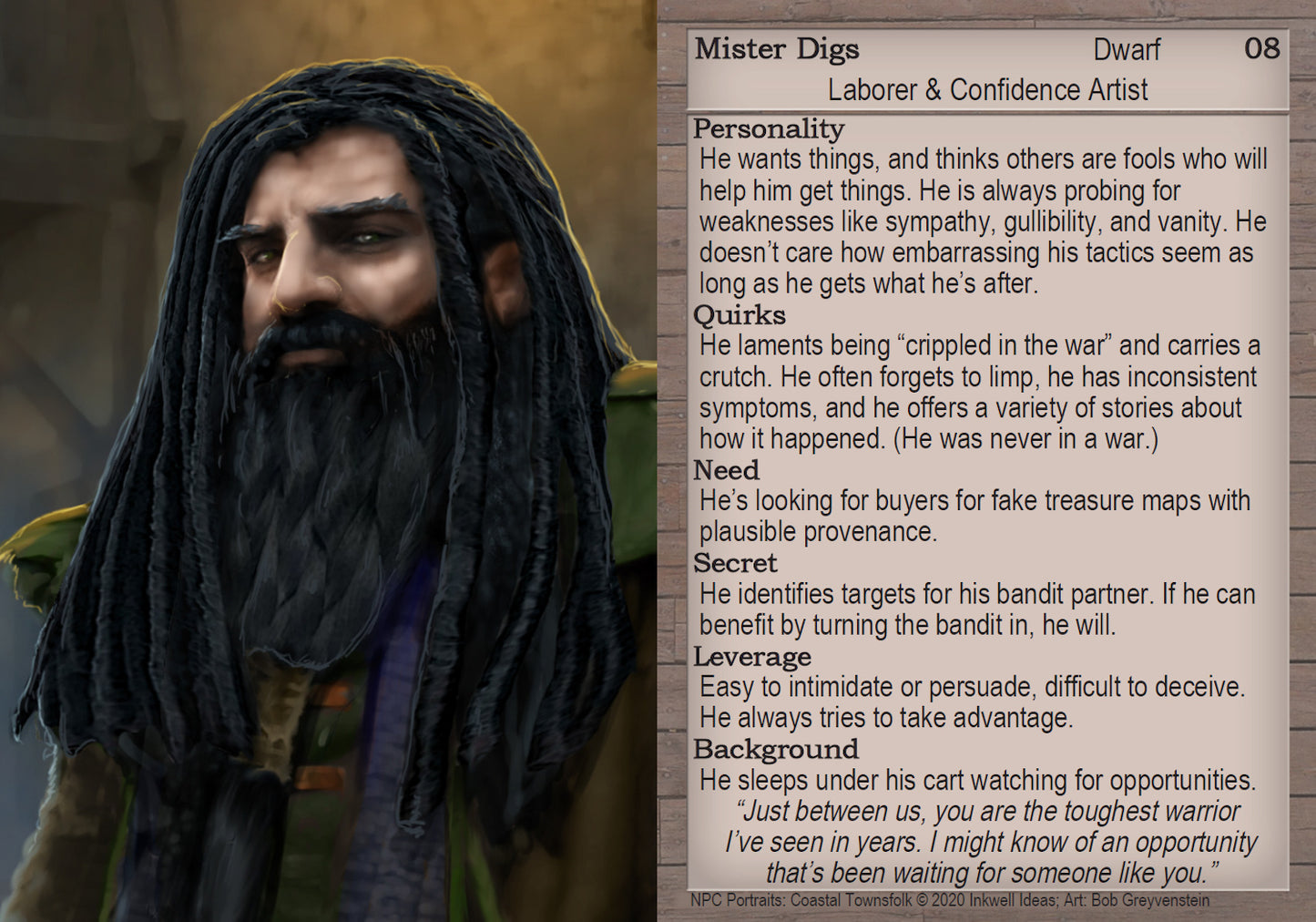 NPC Portraits Deck: Coastal Townsfolk