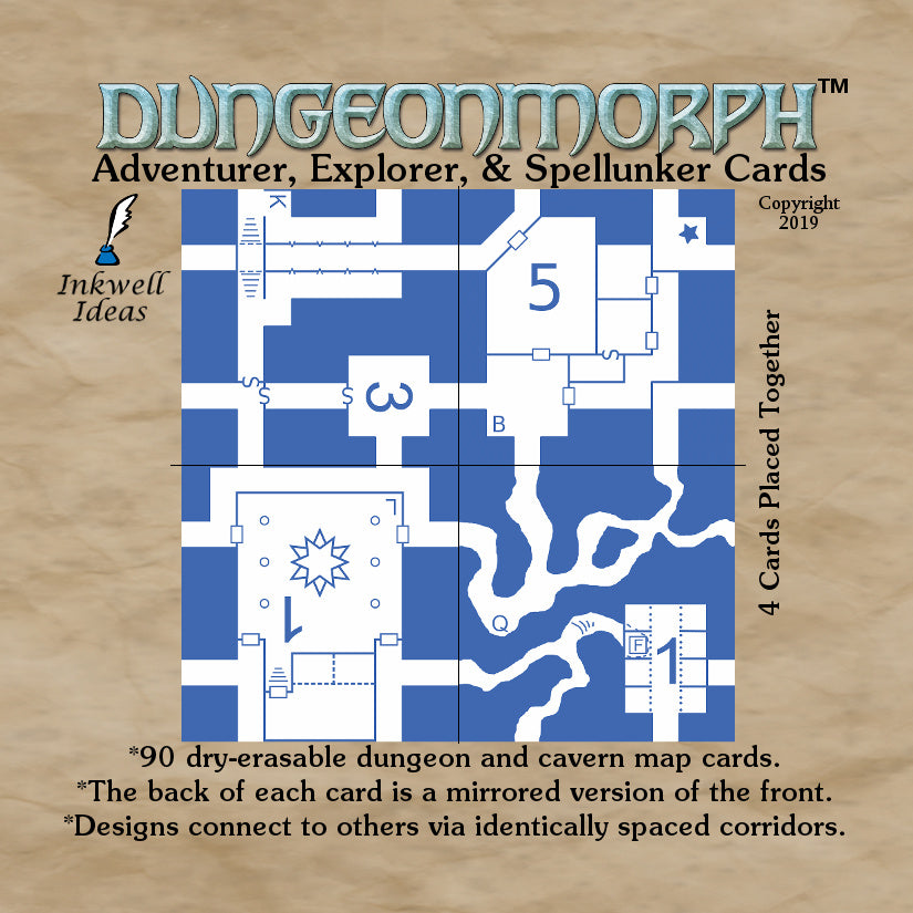 DungeonMorph Adventurer, Explorer, Spellunker 2.5" Cards
