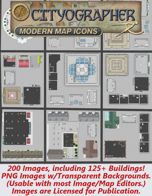 Cityographer Modern City Map Icons Set