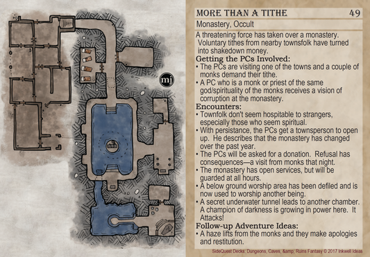 Sidequest Decks: Dungeons, Caves, & Ruins Fantasy